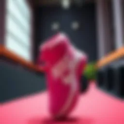 Stylish arrangement showcasing Nike's pink jumbo collection