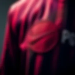 Close-up view of Nike PSG tracksuit texture highlighting material quality