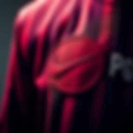 Close-up view of Nike PSG tracksuit texture highlighting material quality