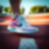 Dynamic Running Experience Dynamic running shoes on a track