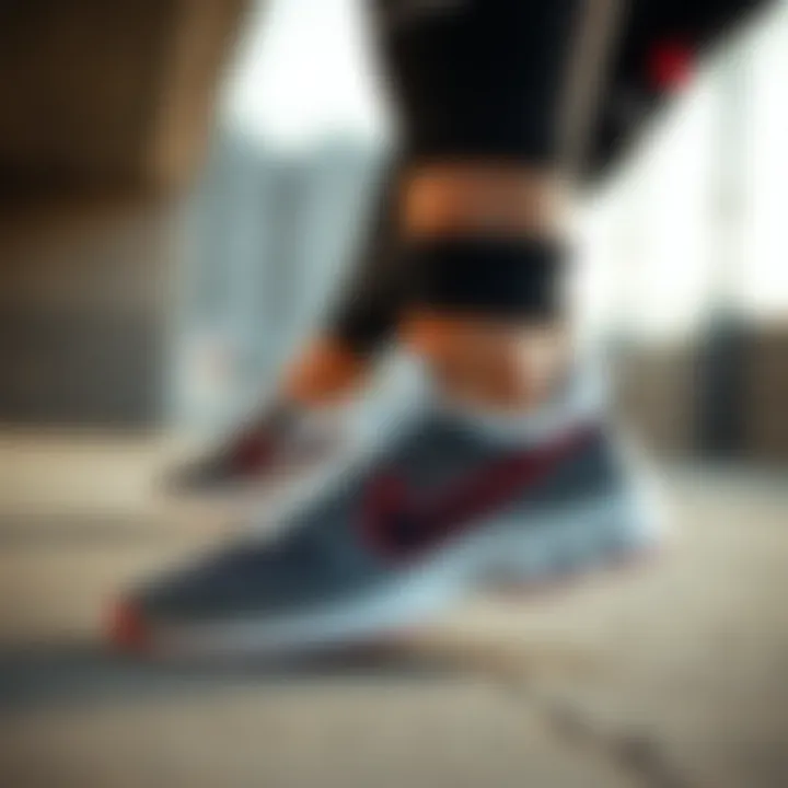 Maximum Comfort for Performance Comfortable fit of Nike sneakers during an active workout.