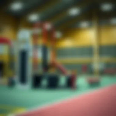 A well-organized sports area with various equipment for different games.