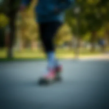 A person skating in a park, showcasing physical activity and health benefits.