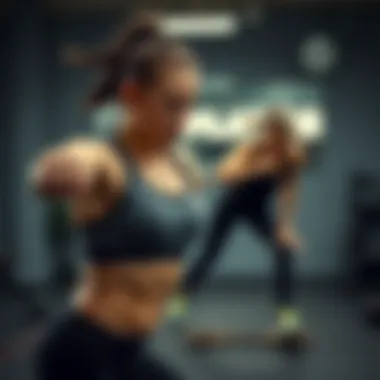 A dynamic workout session showcasing physical fitness