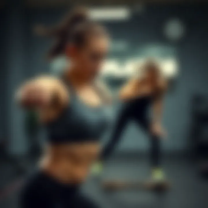 A dynamic workout session showcasing physical fitness