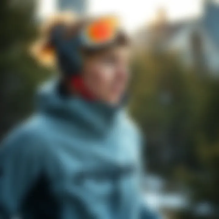 An athlete in a polar outfit during an outdoor activity.