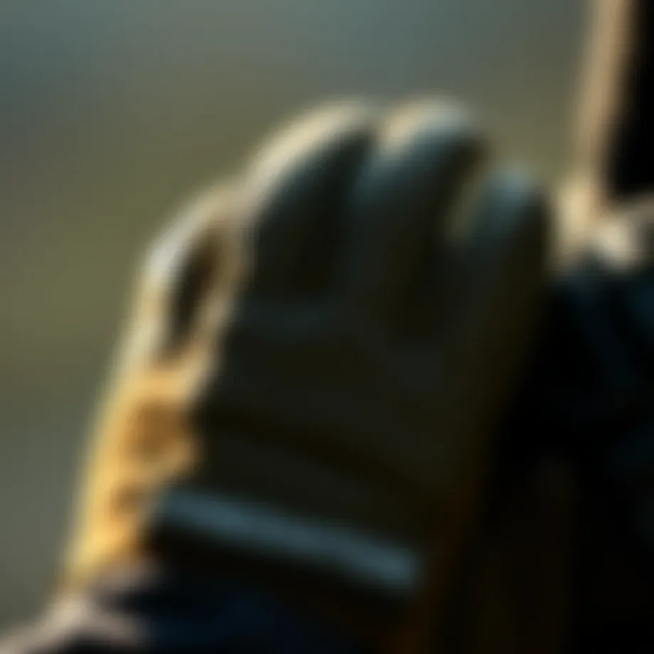 A close-up of a Predator glove showcasing its materials and design.