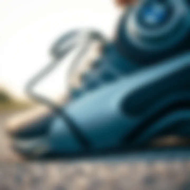 Close-up of advanced technology used in Puma and BMW footwear