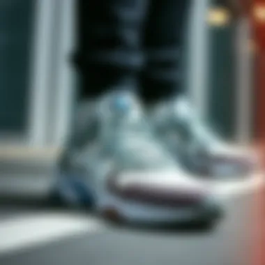 Detail view of the performance features in Puma and BMW sports shoes