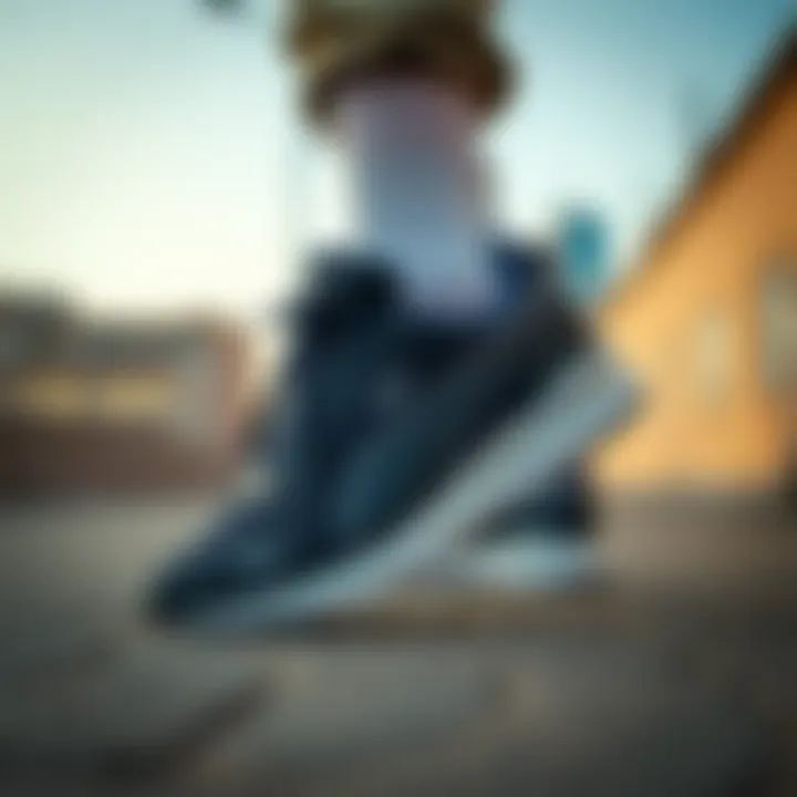 Lifestyle shot featuring Puma and BMW sneakers in an urban setting