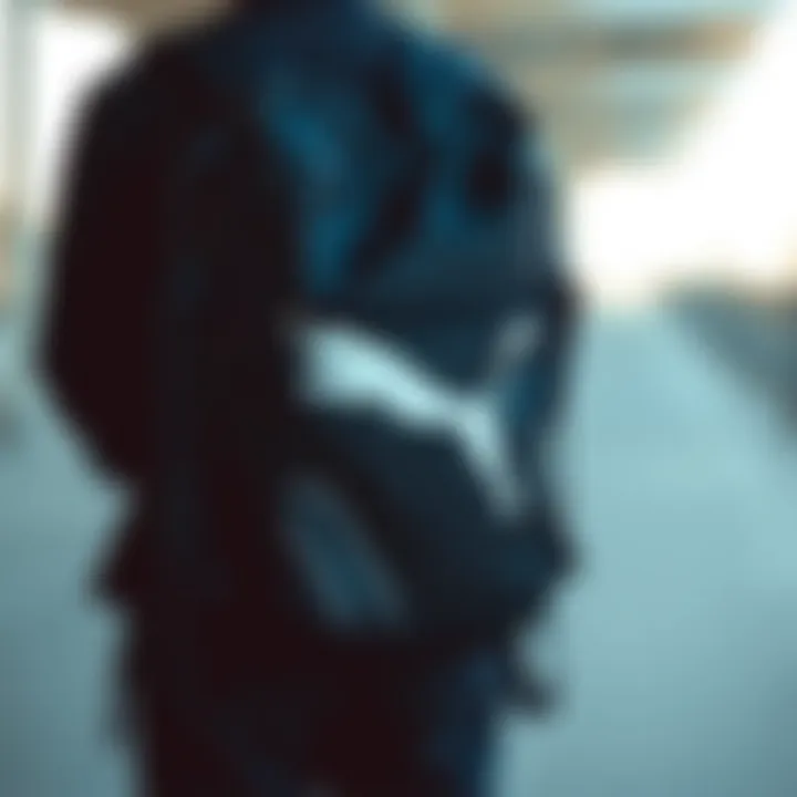 Elegant Puma navy backpack showcasing its sleek design