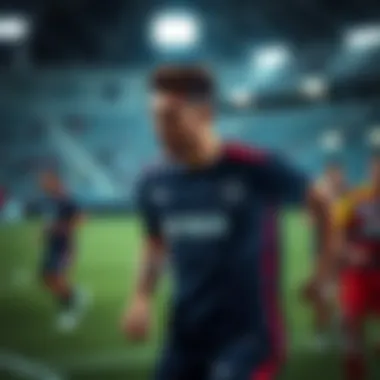 In Action: Puma Neymar T-shirts on the Field Athletic setting with Puma Neymar t-shirts in action