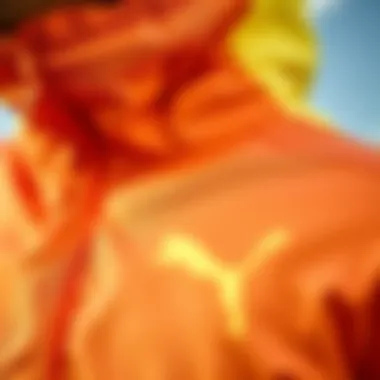 Close-up of innovative materials used in Puma Runtamed gear