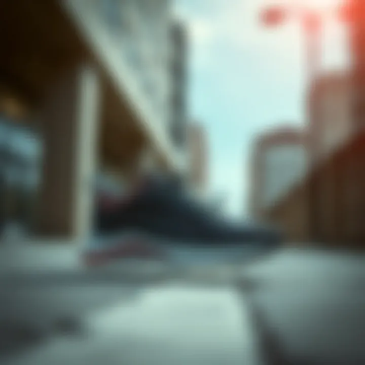 Dynamic urban setting featuring Puma Runtamed footwear