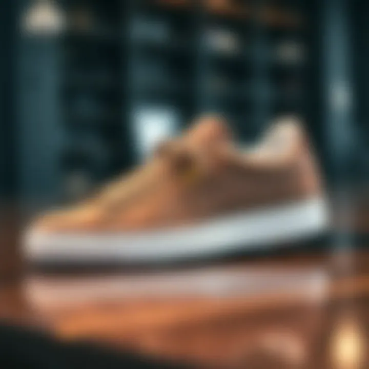 Stylish Puma Suede sneakers displayed on a sleek surface