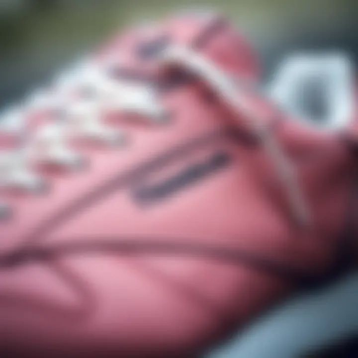 Close-up of Reebok Classic Leather detailing on a shoe