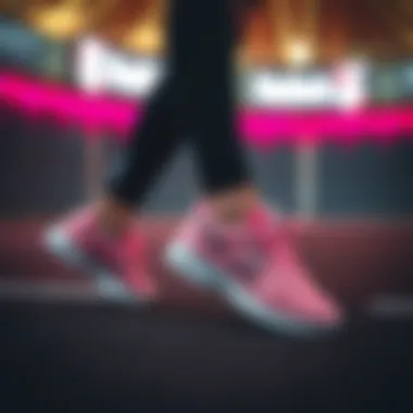 Active lifestyle scene featuring Reebok pink shoes