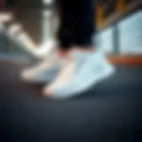 Sleek design of Reebok white shoes showcasing modern aesthetics