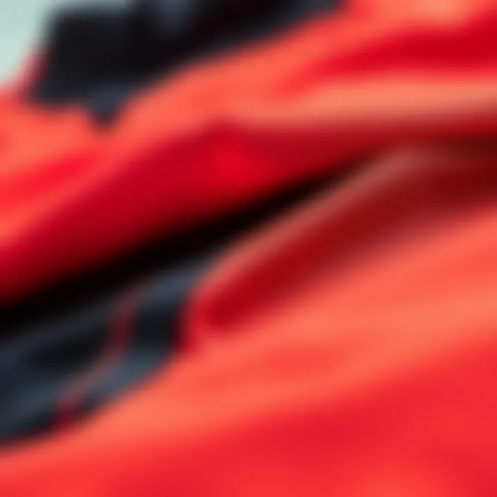 A close-up of innovative fabrics used in contemporary sports clothing.