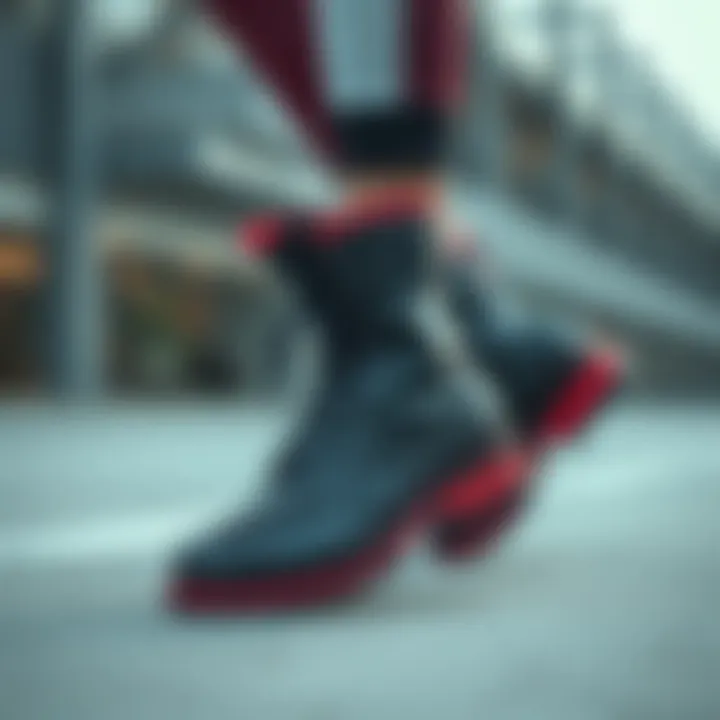 Riccardo Colli boots paired with sporty attire