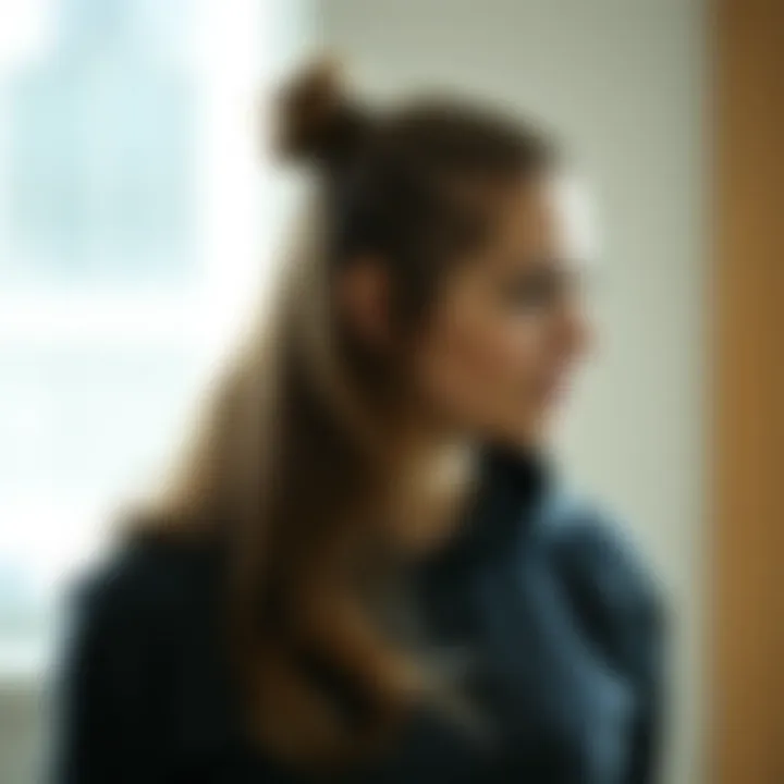 Illustration of healthy hair growth