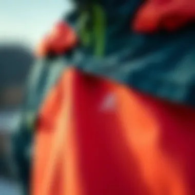 Close-up of eco-friendly materials used in Salomon's green athletic apparel