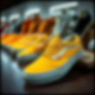 Collector's Value of Yellow Vans Collector's edition of yellow Vans displayed in a stylish setting