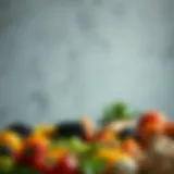 Colorful array of foods that may contribute to cellulite formation.