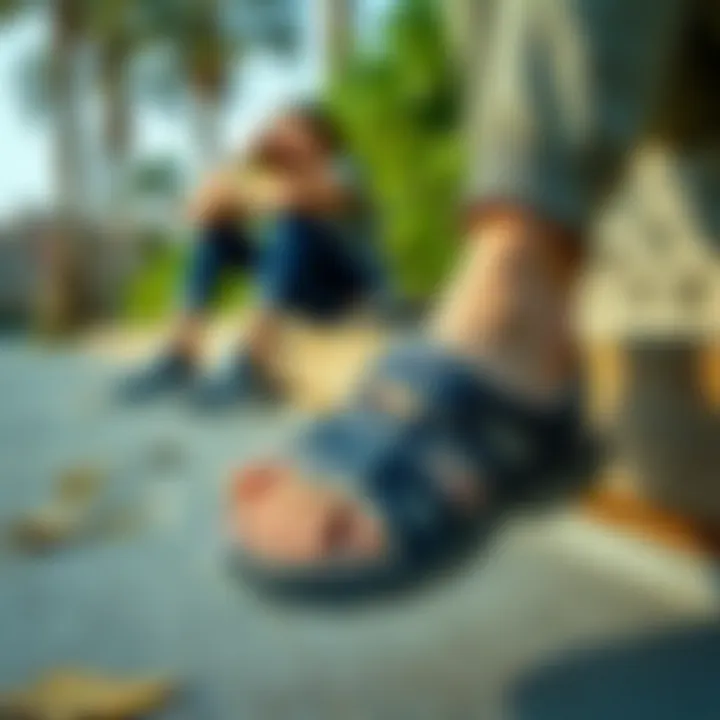 User enjoying a comfortable experience while wearing Skechers sandals