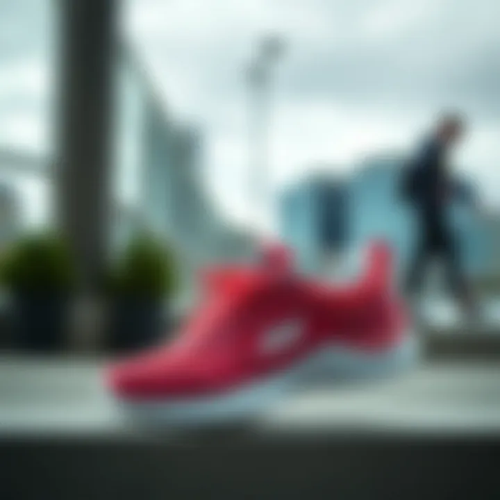 Skechers Summit shoes in an urban setting highlighting style