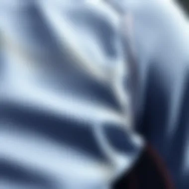 Close-up of breathable fabric used in Slazenger clothing line