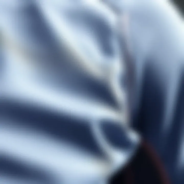 Close-up of breathable fabric used in Slazenger clothing line