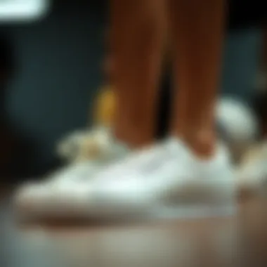 The Evolution of Superstar Sneakers A historical timeline illustrating the evolution of superstar sneakers over the decades.