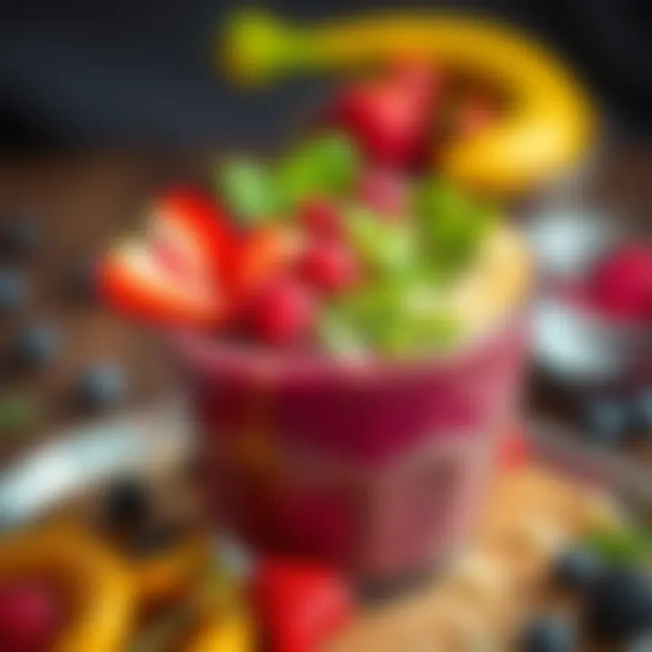 Vibrant smoothie bowl for energy and recovery Colorful smoothie bowl packed with vitamins