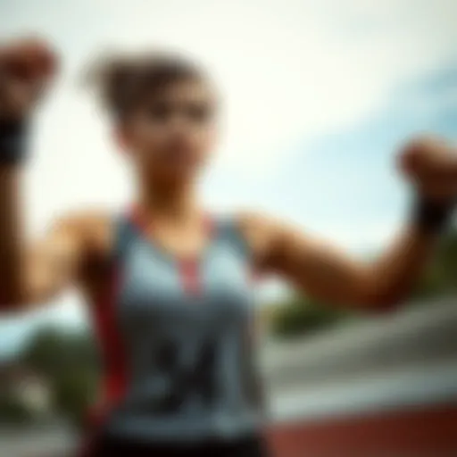 Empowered athlete showcasing strength and determination
