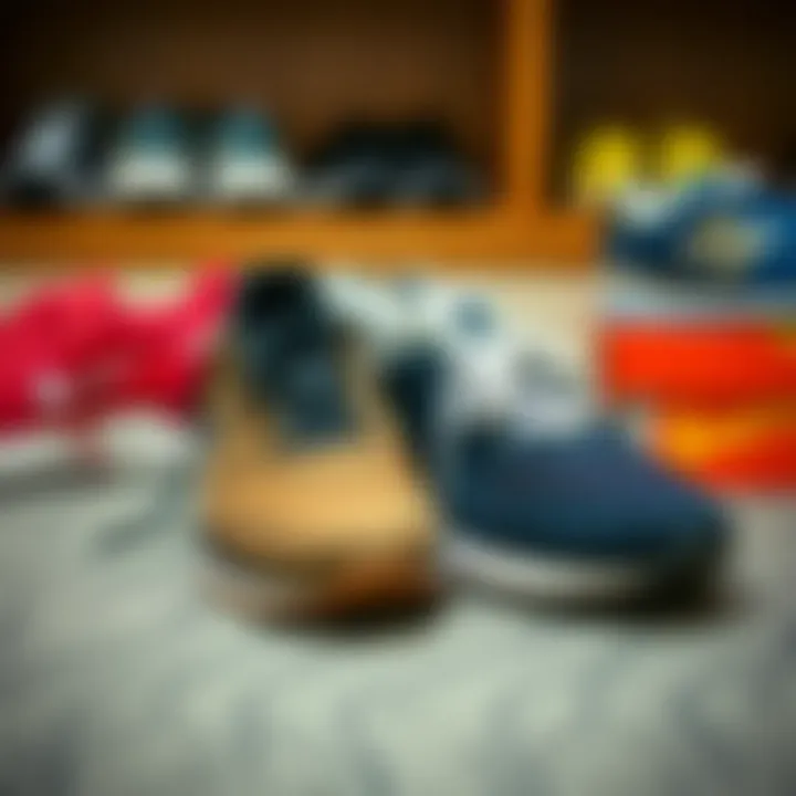 Neatly Arranged Sports Shoes Post-Cleaning Sport shoes arranged neatly after cleaning