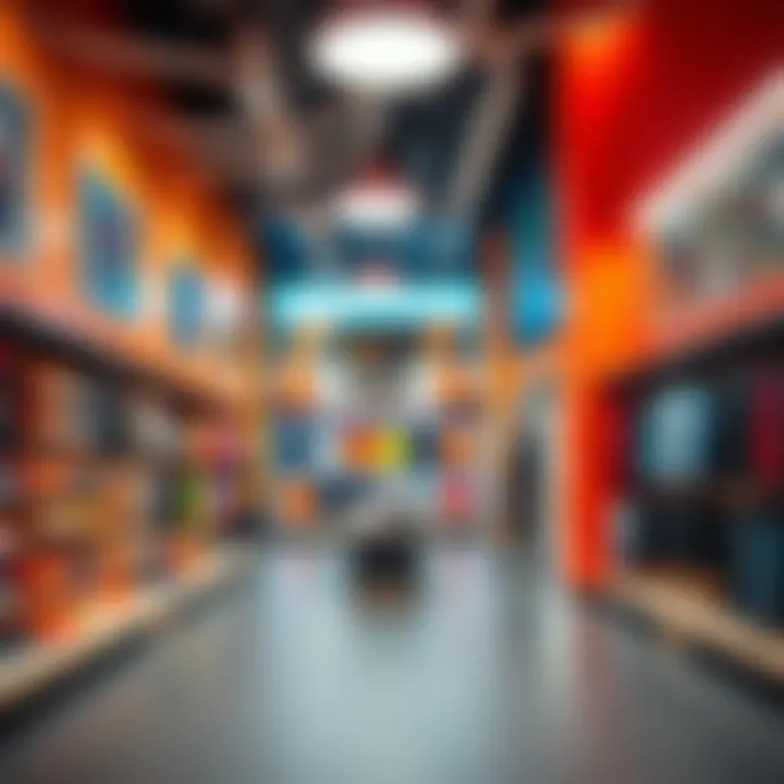 An inspiring sports shop interior with vibrant colors