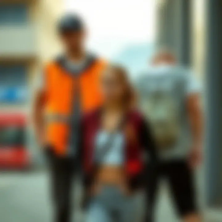 Sporty vest paired with casual outfit