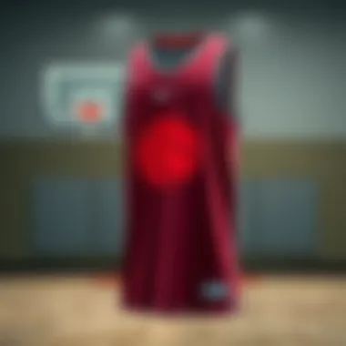 Stylish basketball uniform design with team logo