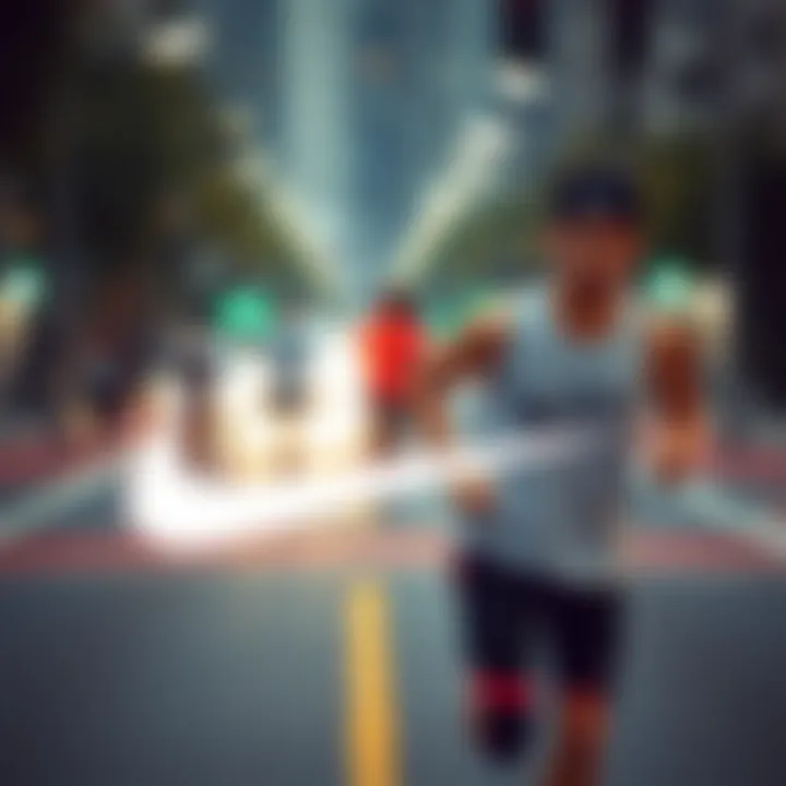 Urban Style in Running Stylish runners showcasing urban fashion