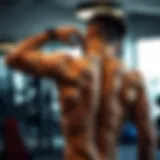 Demonstration of upper back exercise technique