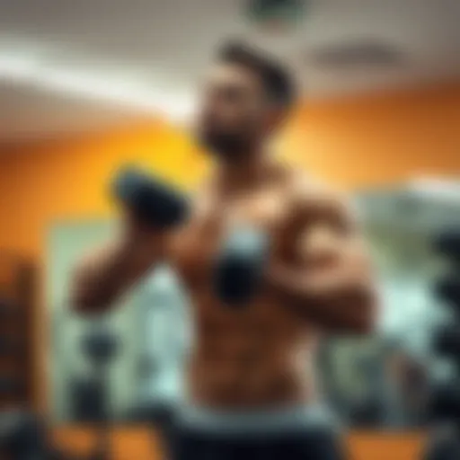 Upper chest workout with dumbbells