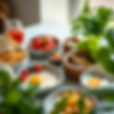 Assorted plant-based breakfast items