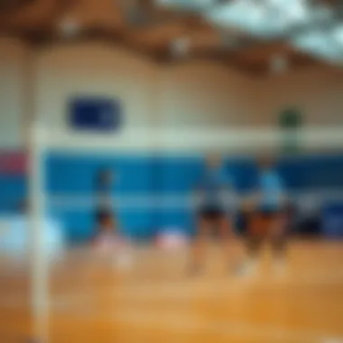 Key volleyball positions on the court