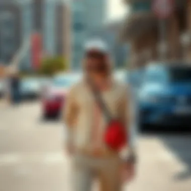 Trendy Volkswagen tracksuit paired with fashionable accessories