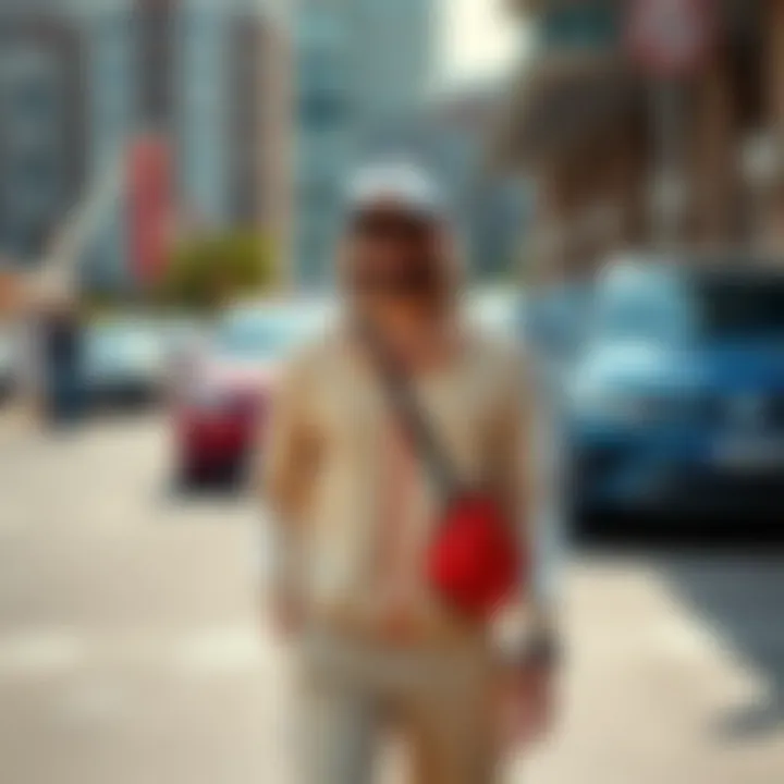 Trendy Volkswagen tracksuit paired with fashionable accessories