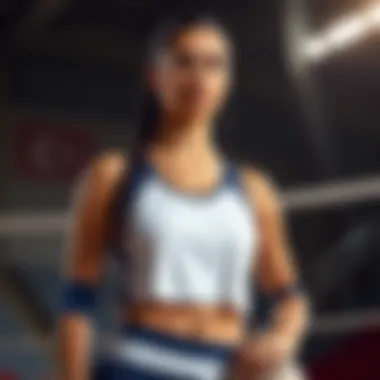 Athlete showcasing volleyball attire