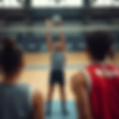 Player demonstrating volleyball serve